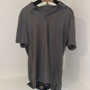 All in Motion Gray Polo Shirt Relaxed Fit Short Sleeves